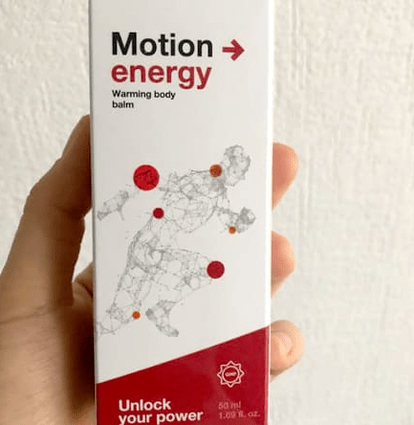 Pakuotė su Motion Energy balzamu, nuotrauka iš Anos apžvalgos